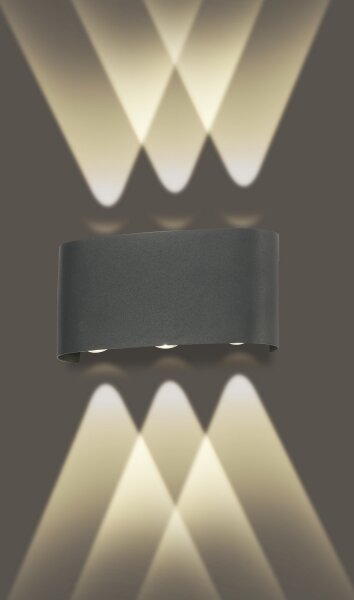 Brilagi - LED vonkajšie nástenné svietidlo FLAREBOX LED/6W/230V antracit IP65