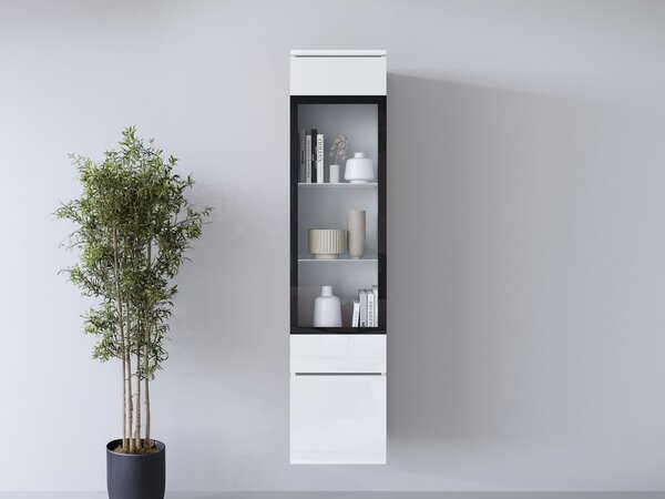 Mirjan24 Vitrína Sawoti 002 + LED, Farby: kašmírová béžová 5903211507366