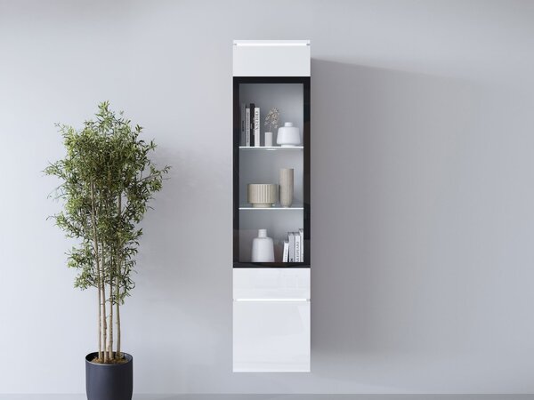 Mirjan24 Vitrína Sawoti 002 + LED, Farby: kašmírová béžová 5903211507366