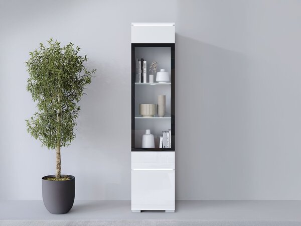Mirjan24 Vitrína Sawoti 002 + LED, Farby: kašmírová béžová 5903211507366