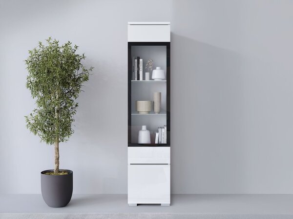 Mirjan24 Vitrína Sawoti 002 + LED, Farby: kašmírová béžová 5903211507366