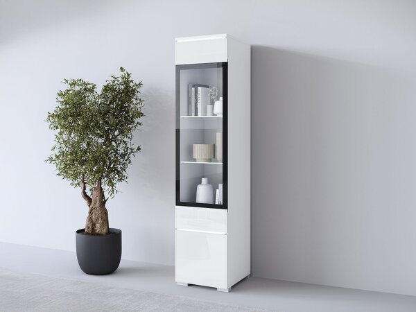 Mirjan24 Vitrína Sawoti 002 + LED, Farby: kašmírová béžová 5903211507366
