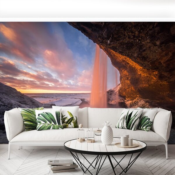 Fototapeta Vliesová Jaskyňa vodopád 104x70 cm
