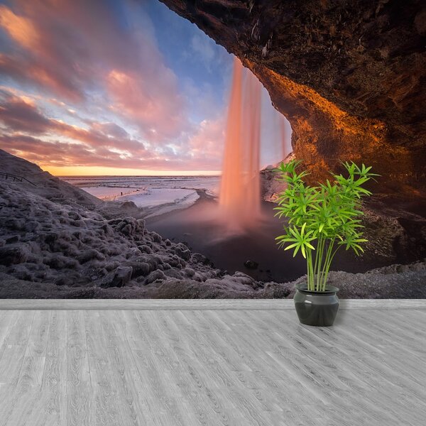 Fototapeta Vliesová Jaskyňa vodopád 104x70 cm