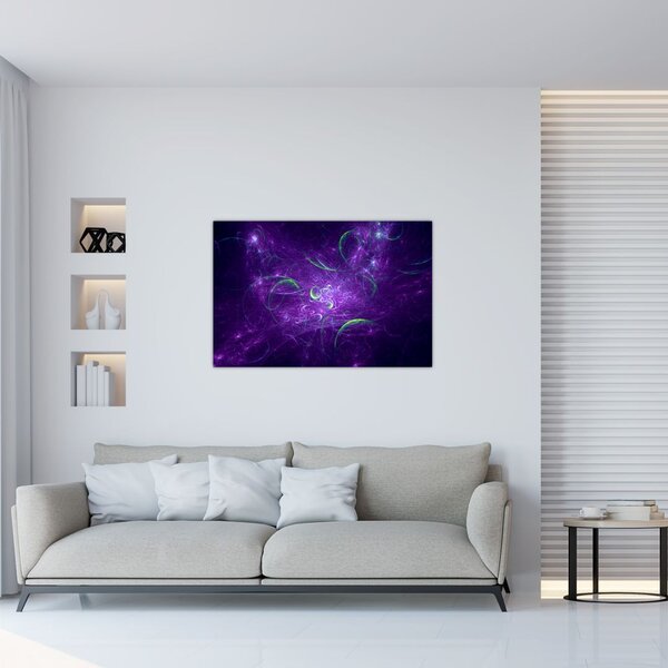 Obraz - fialová abstrakcia (90x60 cm)