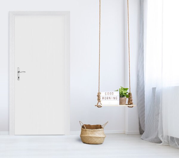 DIMEX | Samolepiace fólie na dvere 99-6295 | šírka 90 cm | BIELÉ DREVO MEMPHIS