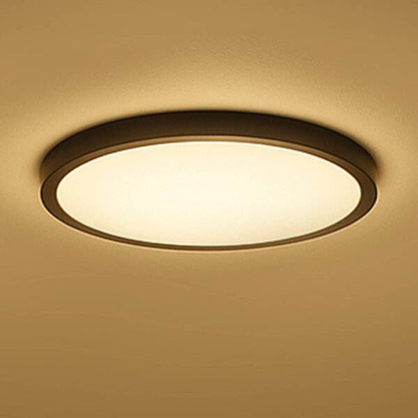 Calex Smart stropné LED svetlo HALO Ø 40 cm čierne IP54 RGB, Čierna, Obývacia izba / jedáleň, Plast, Moderný, Závesné svietidlo