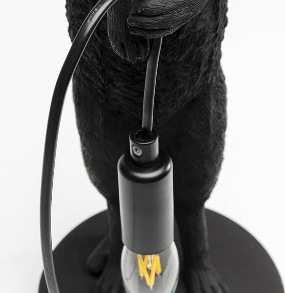 Kare stolová lampa Animal Meerkat, čierna, 50 cm, E14, Čierna, Obývacia izba / jedáleň, Plast, Dizajn