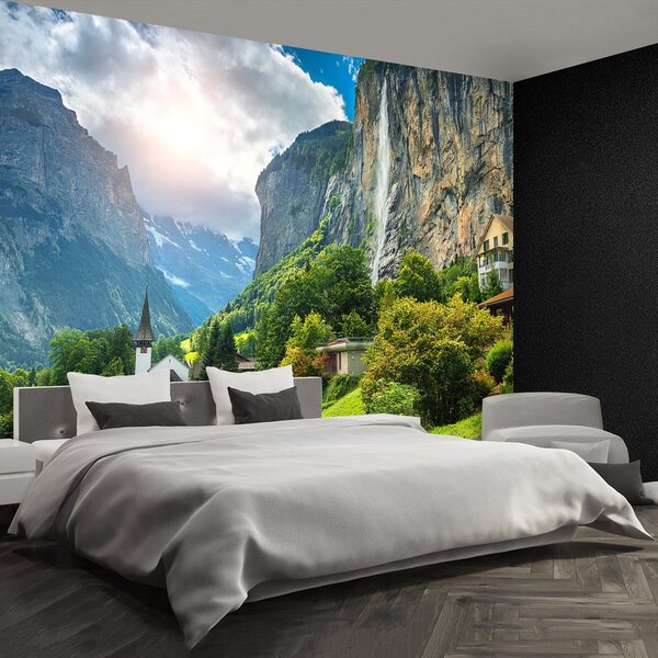 Fototapeta Vliesová Alpské dediny 152x104 cm