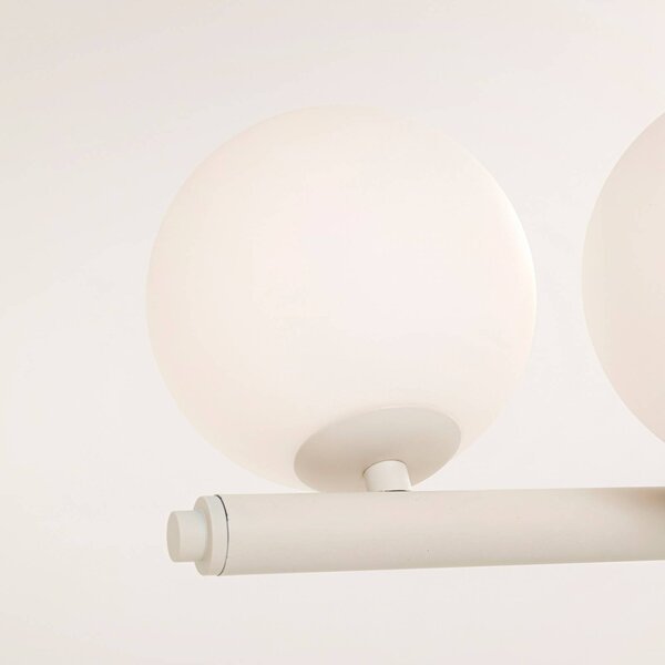 Kare závesné svietidlo Scala Balls, greige, 150 cm, G9, Krémová / jantárovo žltá, Obývacia izba / jedáleň, Sklo, Dizajn, Závesné svietidlo
