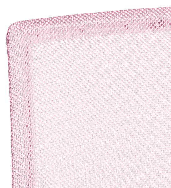 Kancelárska stolička pastelová ružová sieťovina látkové čalúnenie nastaviteľná výška otočné kreslo moderný štýl domáca kancelária