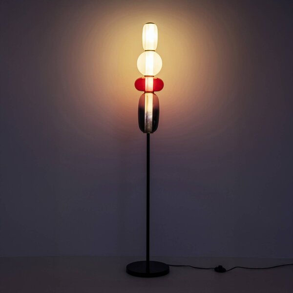 KARE Stojacia lampa Sugar, viacfarebná, sklo, 150 cm, G9, Viacfarebné, Obývacia izba / jedáleň, Sklo, Dizajn, Stojaca lampa
