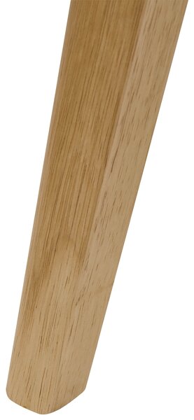 Sada 2 jedálenských stoličiek svetlohnedá polyester čalúnené sedadlá kaučukové drevo lakovaný rám retro štýl