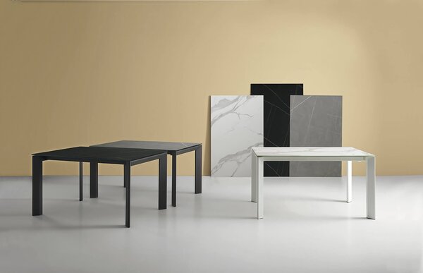 MUZZA Rozkladací stôl sallie 160 (240) x 90 cm sivo-biely