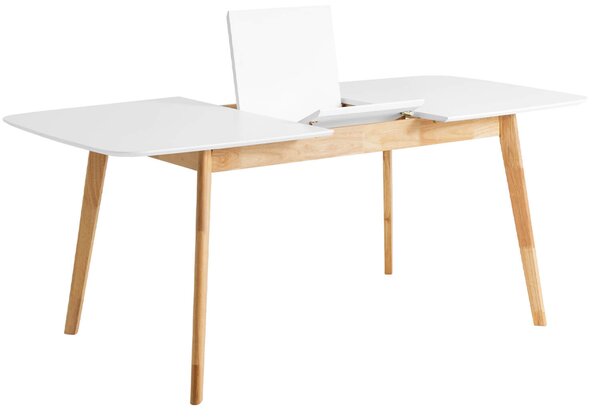 MUZZA Rozkladací stôl kennan 120 (150) x 80 cm biely