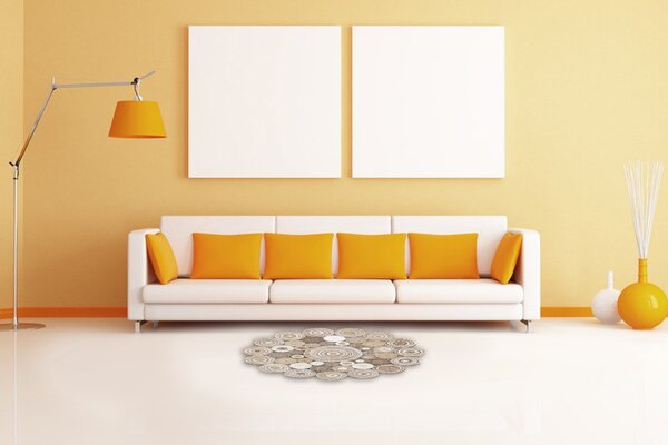 ASIR Koberec 120 cm KOLESÁ prírodné
