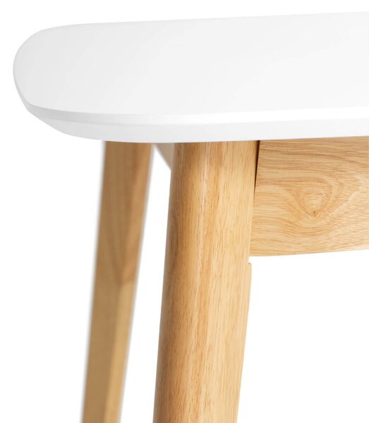 MUZZA Rozkladací stôl kennan 120 (150) x 80 cm biely