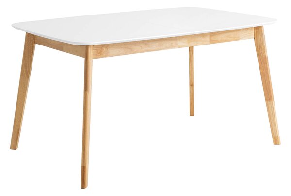 MUZZA Rozkladací stôl kennan 120 (150) x 80 cm biely