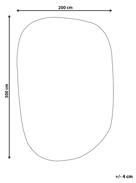 Koberec zelený viskóza a vlna nepravidelný tvar 200 x 300 cm moderný glamour štýl
