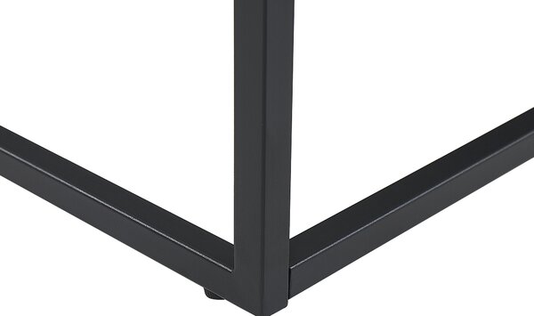 Konferenčný stolík čierny mramorový efekt čierne kovové nohy 100 x 60 cm obdĺžnikový industriálny glamour dizajn