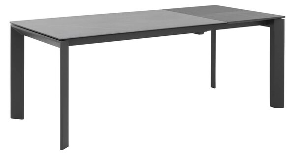 MUZZA Rozkladací stôl sallie 140 (200) x 90 cm sivo-čierny