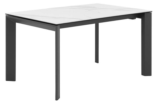 MUZZA Rozkladací stôl sallie 140 (200) x 90 cm čierno-biely