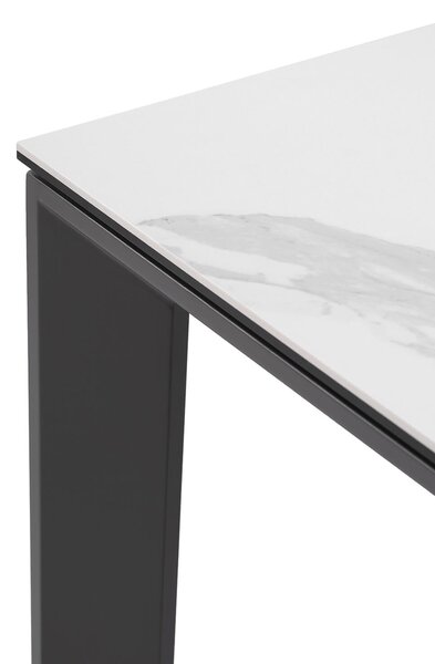 MUZZA Rozkladací stôl sallie 140 (200) x 90 cm čierno-biely