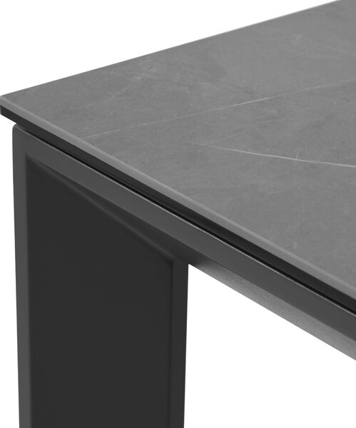 MUZZA Rozkladací stôl sallie 140 (200) x 90 cm sivo-čierny