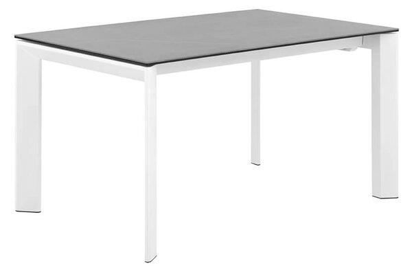 MUZZA Rozkladací stôl sallie 160 (240) x 90 cm sivo-biely