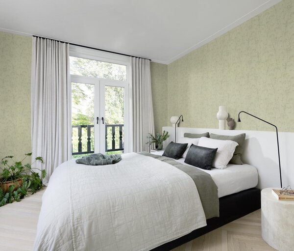 RASCH | Vliesová tapeta na stenu Peonies 582123 | 0,53 x 10,05 m | zelená
