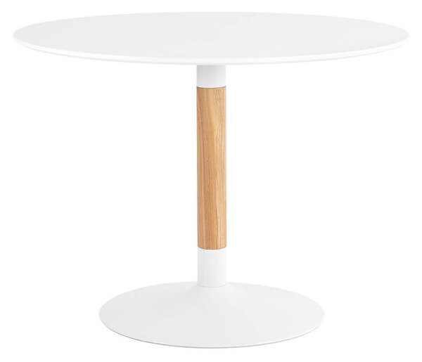 MUZZA Okrúhly stôl rami Ø 100 cm biely
