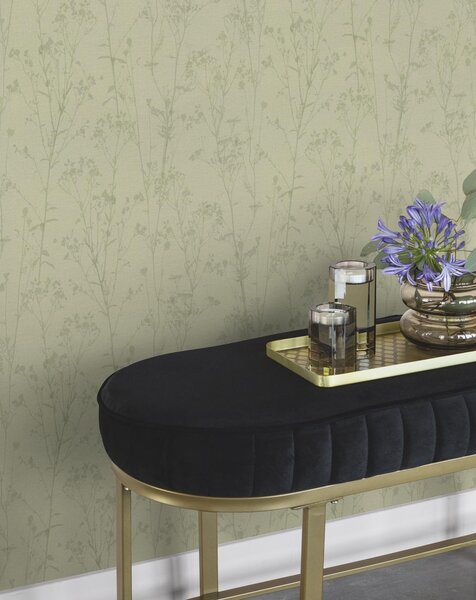 RASCH | Vliesová tapeta na stenu Peonies 582123 | 0,53 x 10,05 m | zelená