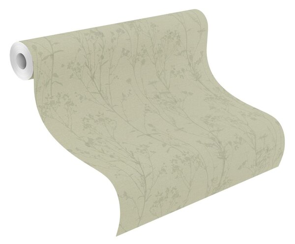 RASCH | Vliesová tapeta na stenu Peonies 582123 | 0,53 x 10,05 m | zelená