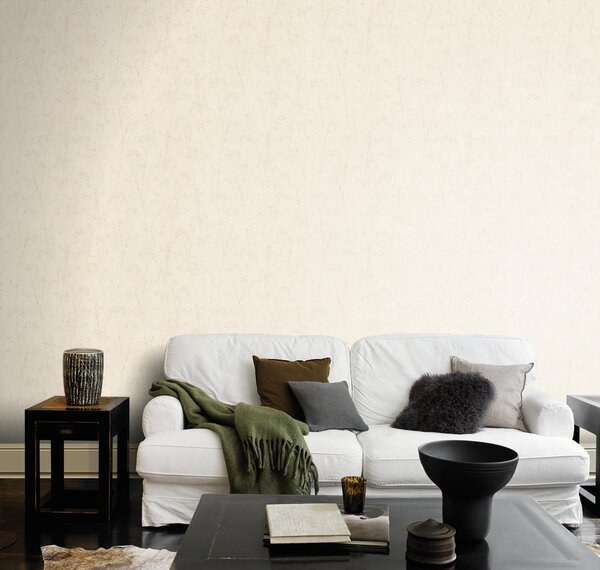RASCH | Vliesová tapeta na stenu Peonies 582130 | 0,53 x 10,05 m | krémová, béžová