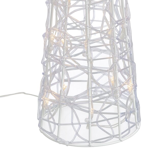 Vianočný stromček priehľadný 60 cm vrátane LED IP44 - Coni