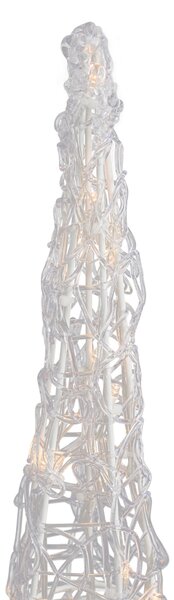 Vianočný stromček priehľadný 60 cm vrátane LED IP44 - Coni