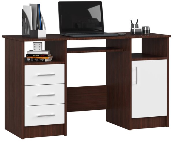 NovýNábytok.sk PC stolík Asegura (wenge + biela). Akcia -17%. Vlastná spoľahlivá doprava až k Vám domov. 1151990