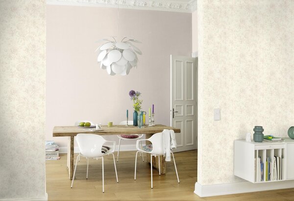 RASCH | Vliesová tapeta na stenu Peonies 793932 | 0,53 x 10,05 m | krémová, šedá