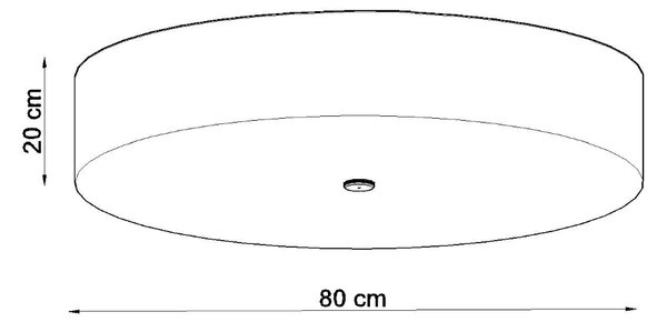 Stropné svietidlo Skala, 1x biele textilné tienidlo, (biele sklo), (fi 80 cm)