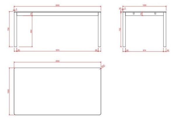Rozkladací jedálenský stôl v dekore duba v prírodnej farbe 100x200 cm Atlantic – Actona