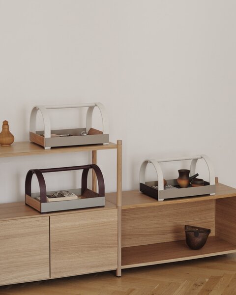 Drevený podnos Kydo Oak Beige / White