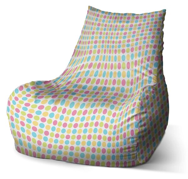 Sablio Sedací vak Bean Veselé Farebné bodky - 60 x 70 x 70 cm