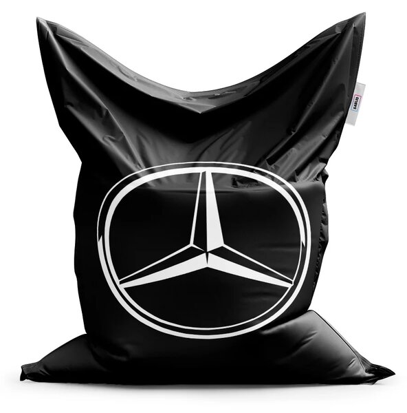 Sablio Sedací vak Classic Logo 2 Čierna - 150x100 cm