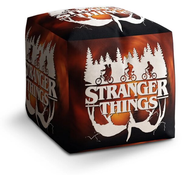 Sablio Taburet Cube Stranger Things Glow - 40x40x40 cm