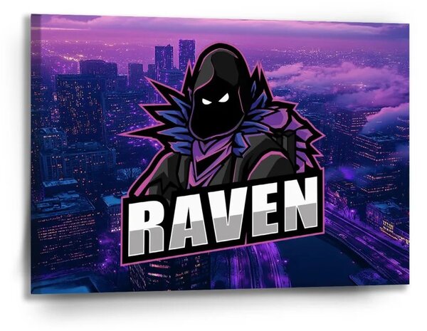 Sablio Obraz FORTNITE RAVEN Steampunk mesto - 90x60 cm