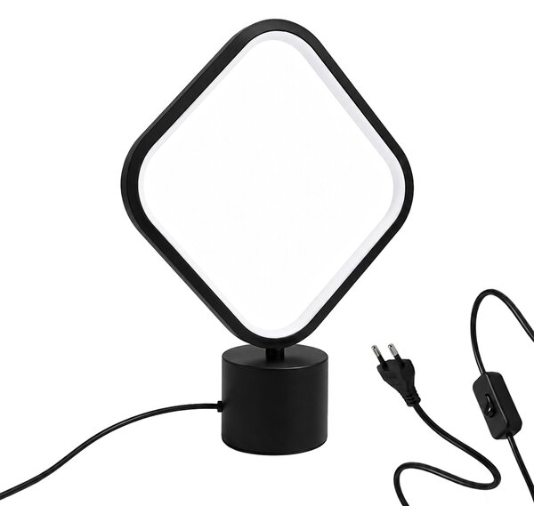 Toolight Toolight, LED nočná lampička, 24cm, 10W, 3000K, 1000lm, LHJ124-T, čierna matná, OSW-03279
