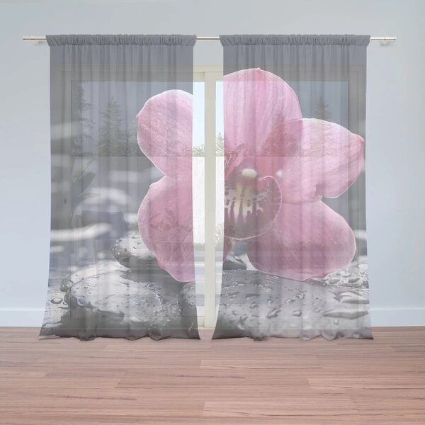 Sablio Záclony Orchidea: 2ks 150x250cm