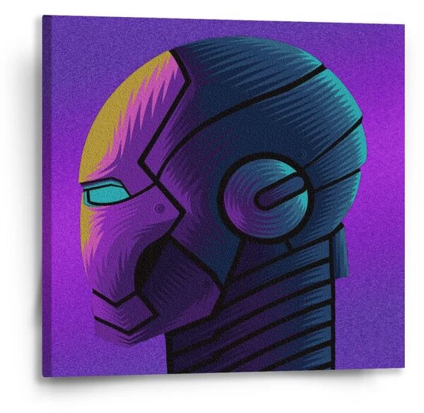 Sablio Obraz Iron Man Helma na fialovej - 50x50 cm