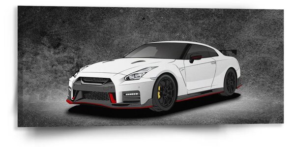 Sablio Obraz Nissan GTR 35 Sivý - 110x50 cm