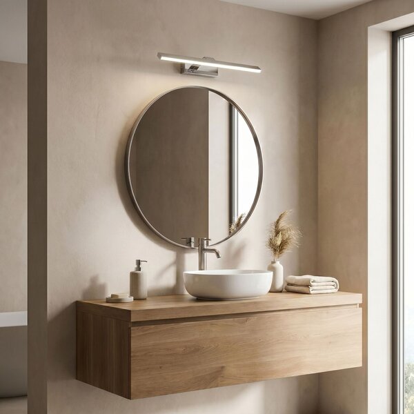 Toolight Toolight, LED nástenné svietidlo, 43cm, 8W, 4000K, 1000lm, SWE001-1W, chrómová, OSW-20100